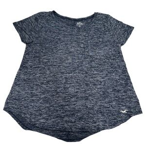 Hollister Dark Blue Heathered Soft Tee size L